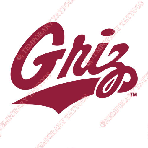 Montana Grizzlies Customize Temporary Tattoos Stickers NO.5175